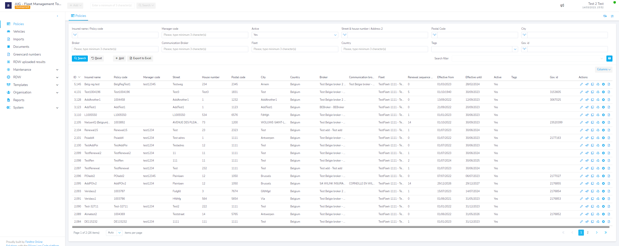 Manage policies software
