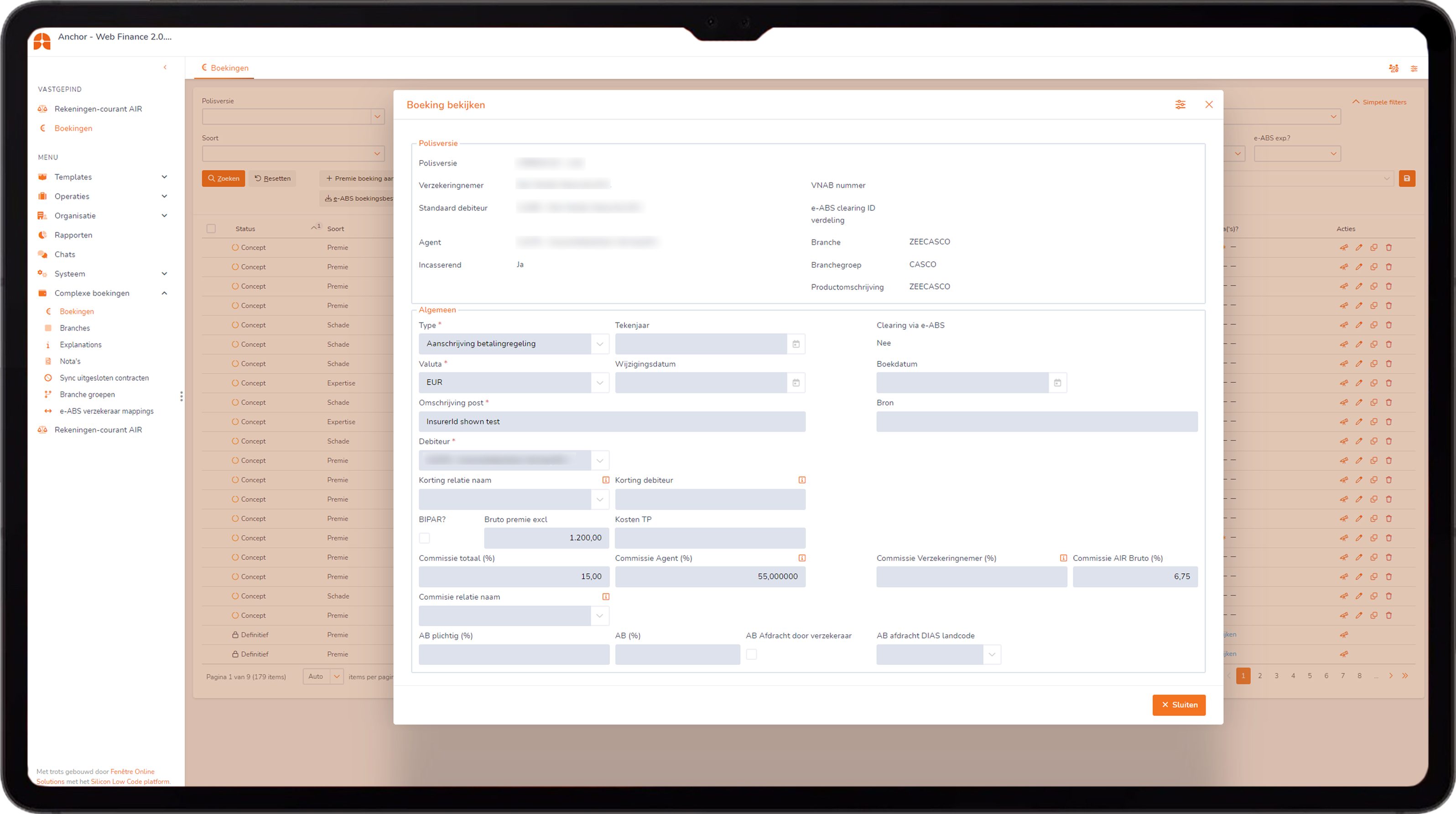 Financiele Applicatie Boekingen