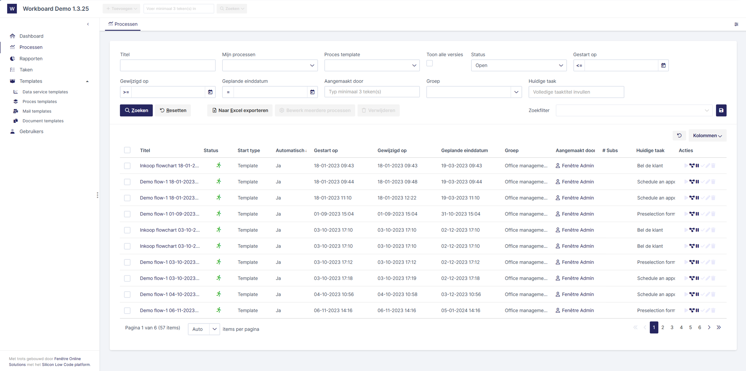 Workboard Procesflow Overview