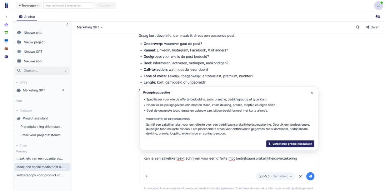 Ai Chatbot Siliconcode AI Chatbot Met Promptsuggesties
